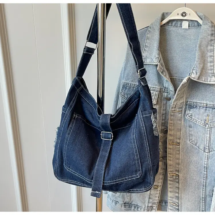 Women's Blue Denim Shoulder Tote Bag 2024 — feature 18