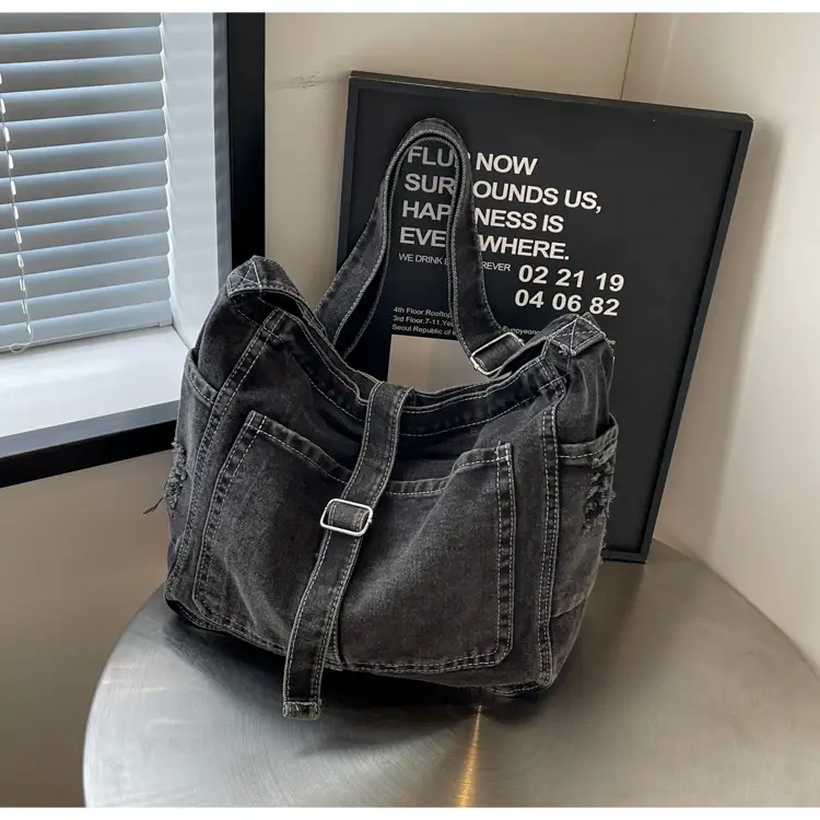 Women's Blue Denim Shoulder Tote Bag 2024 — feature 20