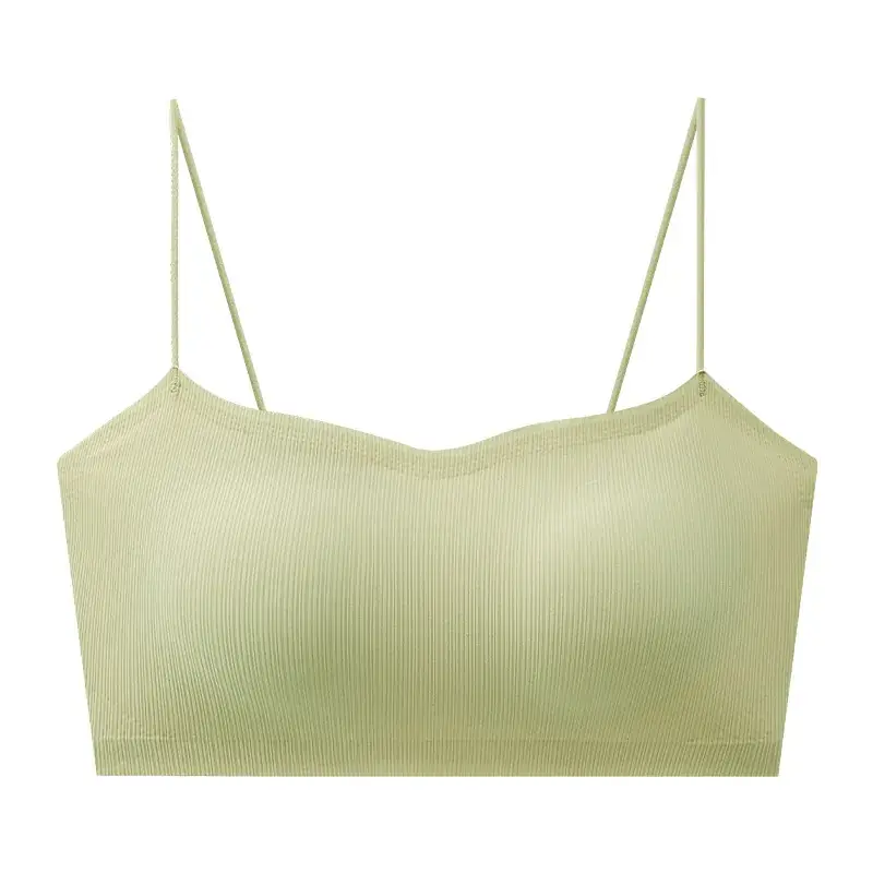 Black Strapless Underwear Ice Silk Sling Back Bra - Image 4