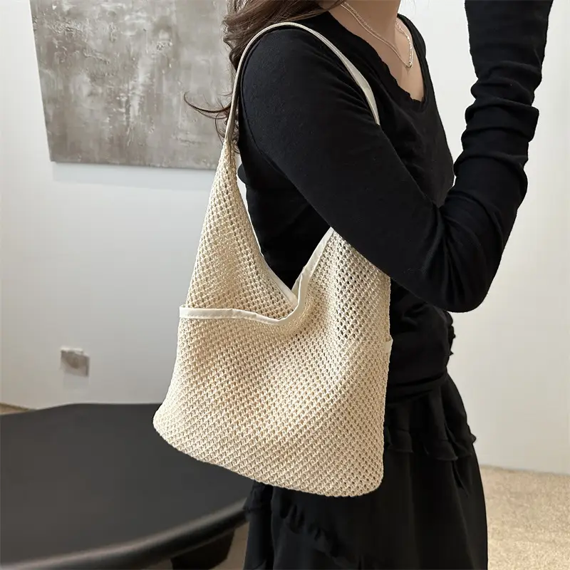 Straw Women's Shoulder Bag Large Capacity Cross-border - Image 4