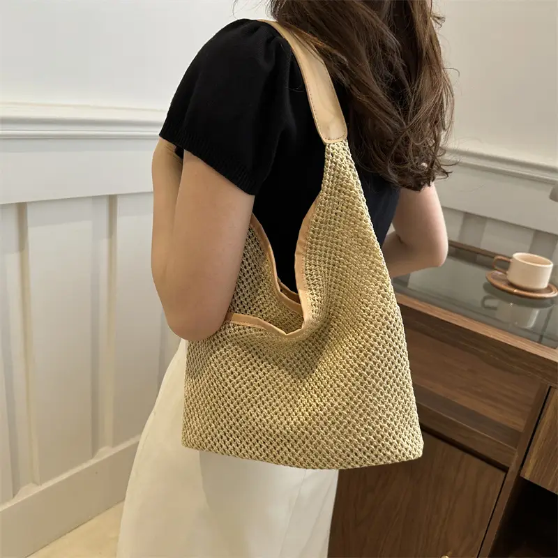 Straw Women's Shoulder Bag Large Capacity Cross-border - Image 5