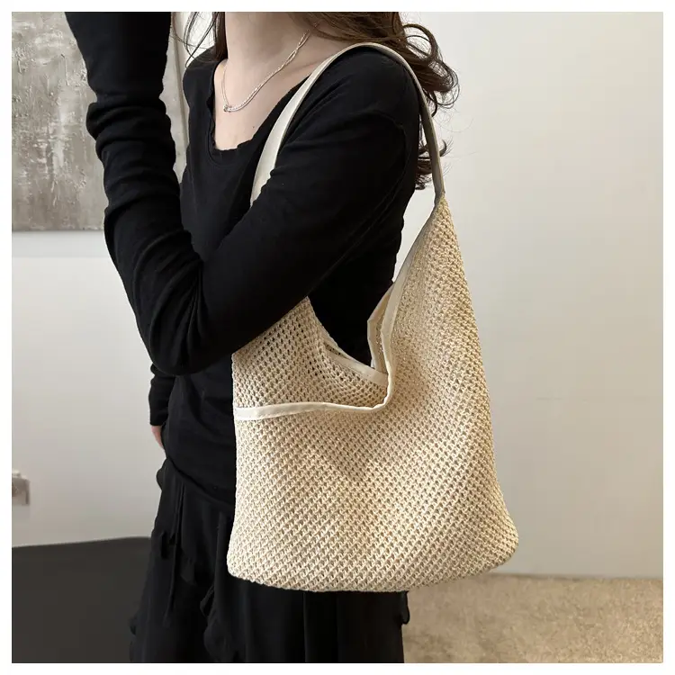 Straw Women's Shoulder Bag Large Capacity Cross-border — feature 15
