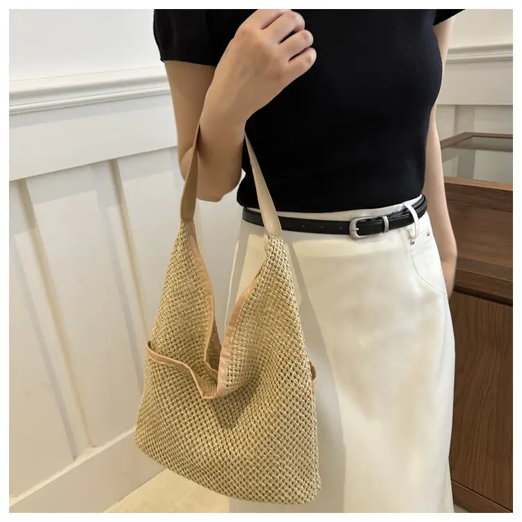 Straw Women's Shoulder Bag Large Capacity Cross-border — feature 19