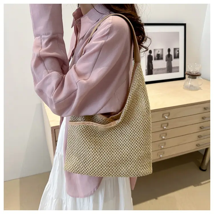 Straw Women's Shoulder Bag Large Capacity Cross-border — feature 23