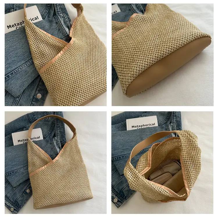 Straw Women's Shoulder Bag Large Capacity Cross-border — feature 8
