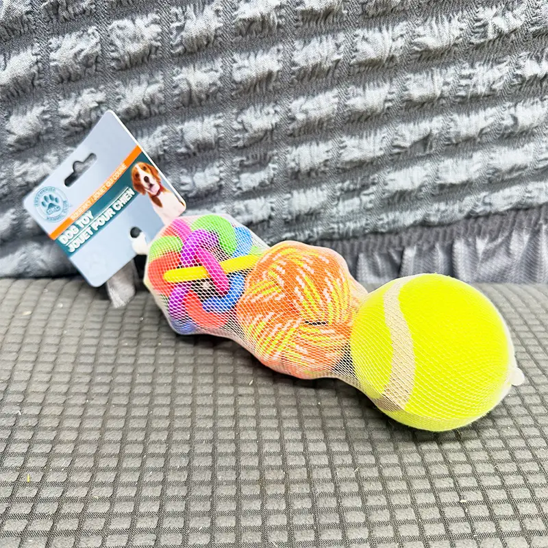 Pet Dog Toy Dog Dog Products Combination suit Bite-resistant Cotton Rope Ball Bell Ball Self-relief Pet Ball