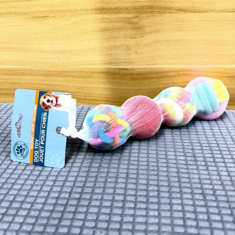 Pet Dog Toy Dog Dog Products Combination suit Bite-resistant Cotton Rope Ball Bell Ball Self-relief Pet Ball