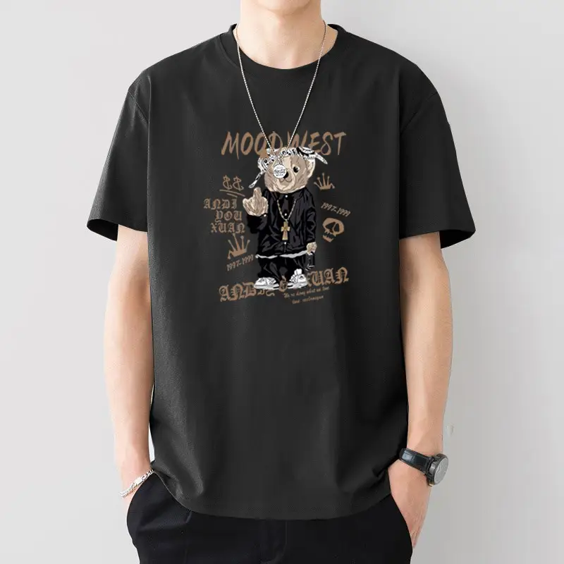Men Silent Night Dragon Printed T-Shirt White - Image 11