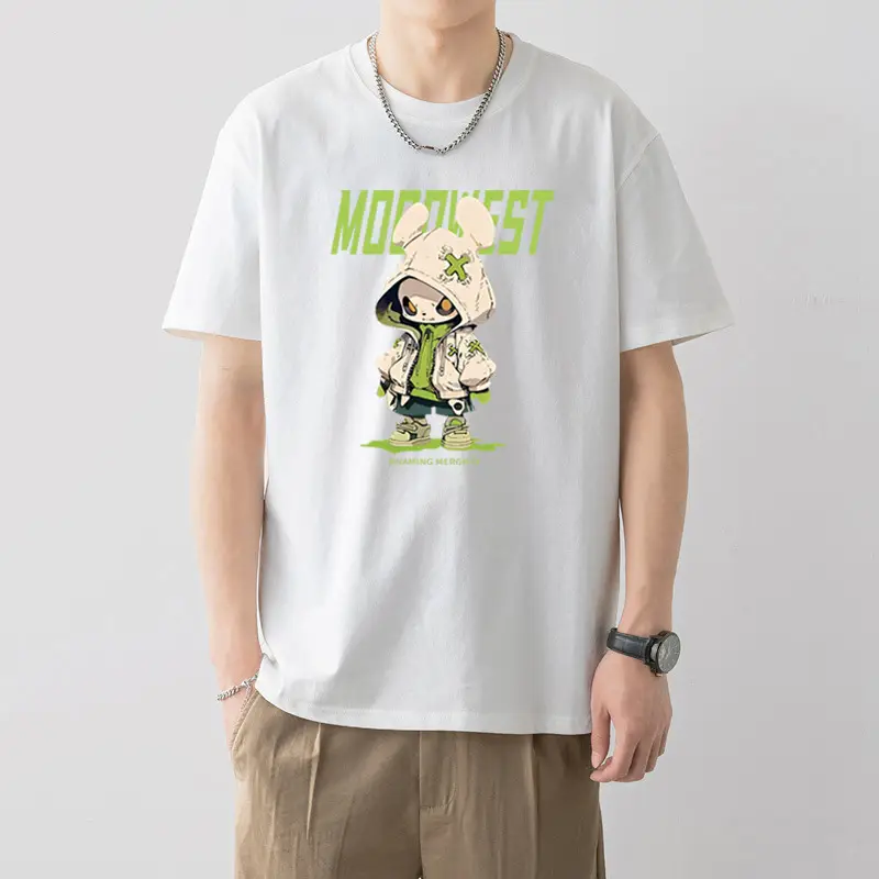 Men Silent Night Dragon Printed T-Shirt White - Image 20