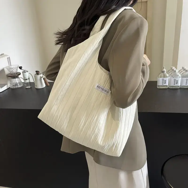 Black Large Capacity Women's Shoulder Bag Korean Style Lightweight - Image 6