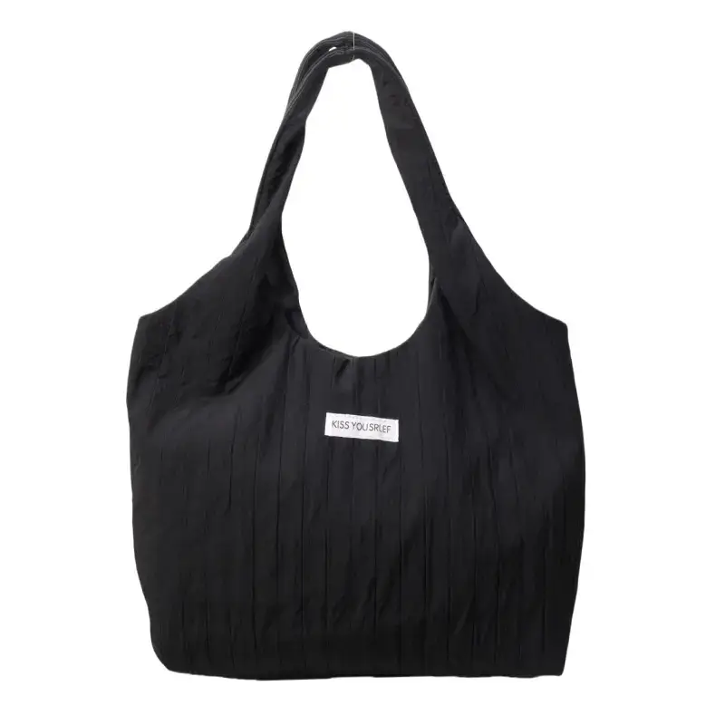 Black Large Capacity Women's Shoulder Bag Korean Style Lightweight - Image 3