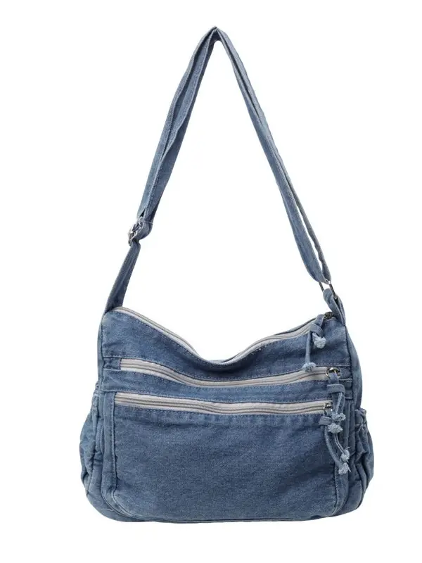 Retro Denim Shoulder Bag Women 2024 Large Capacity - Image 8