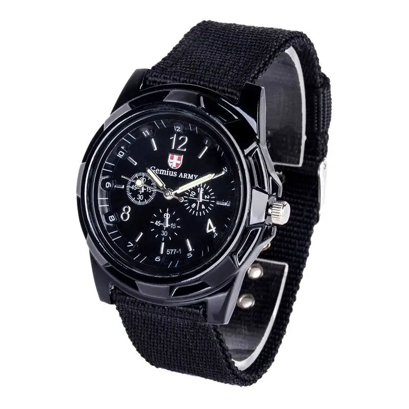 Korean Style Blue Canvas Watch for Boys Girls