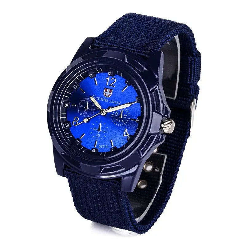 Korean Style Blue Canvas Watch for Boys Girls