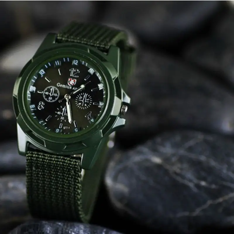 Korean Style Blue Canvas Watch for Boys Girls — feature 6