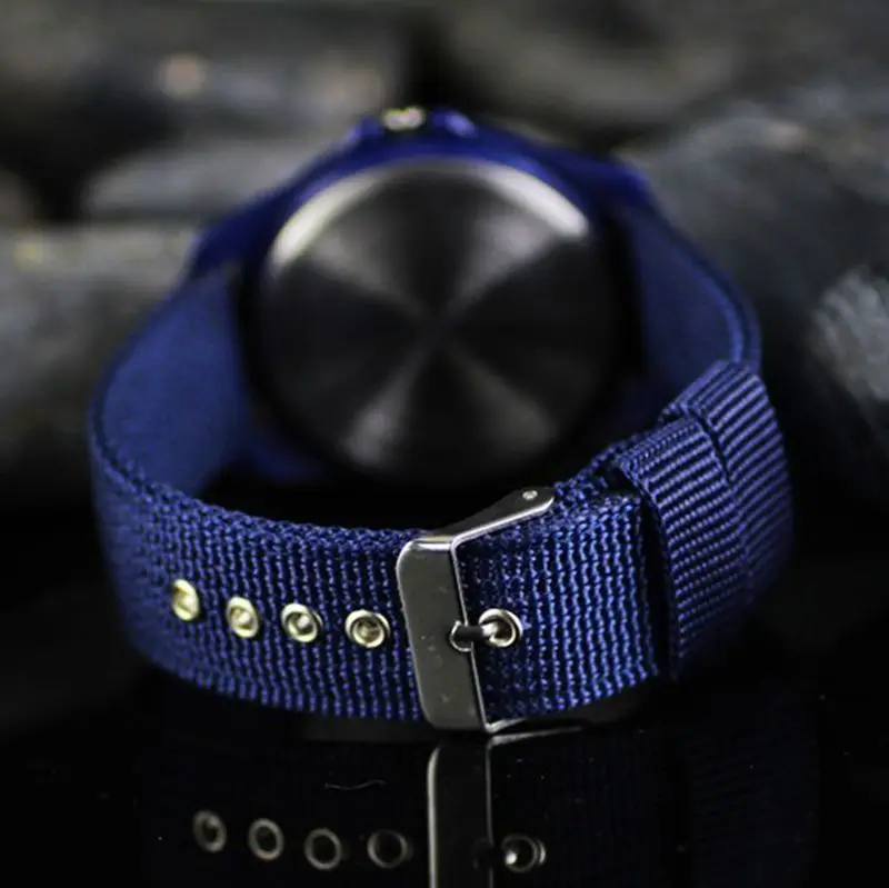Korean Style Blue Canvas Watch for Boys Girls — feature 7