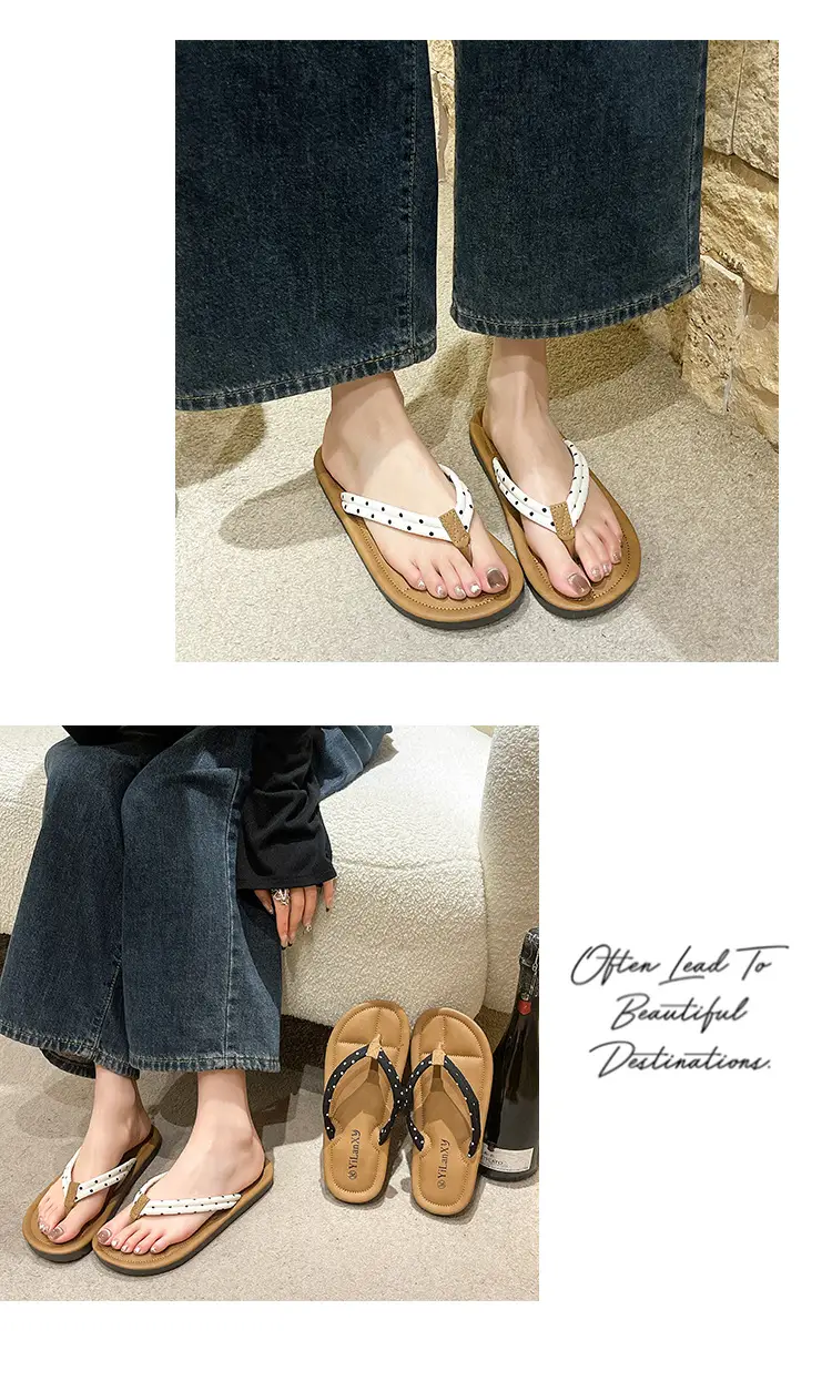 2024 Summer Women's Casual Dot Flip-Flops Plus Size — feature 7