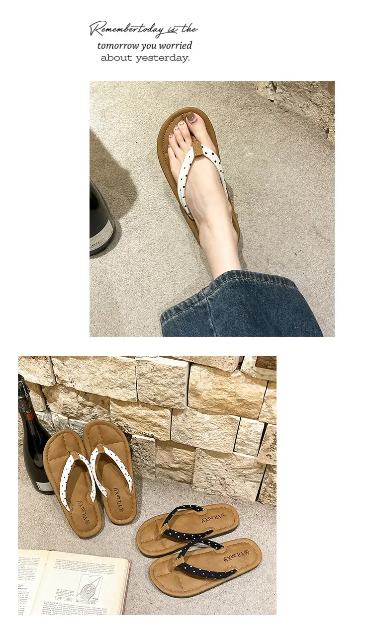 2024 Summer Women's Casual Dot Flip-Flops Plus Size — feature 9
