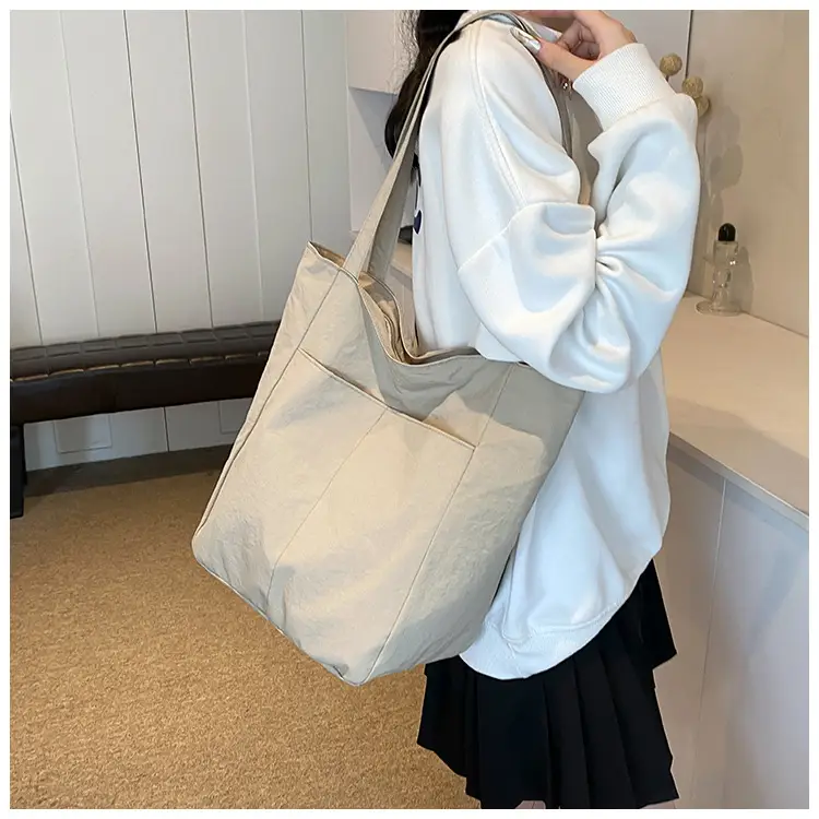 2024 Large Capacity Oxford Cloth Tote Bag Grey — feature 20