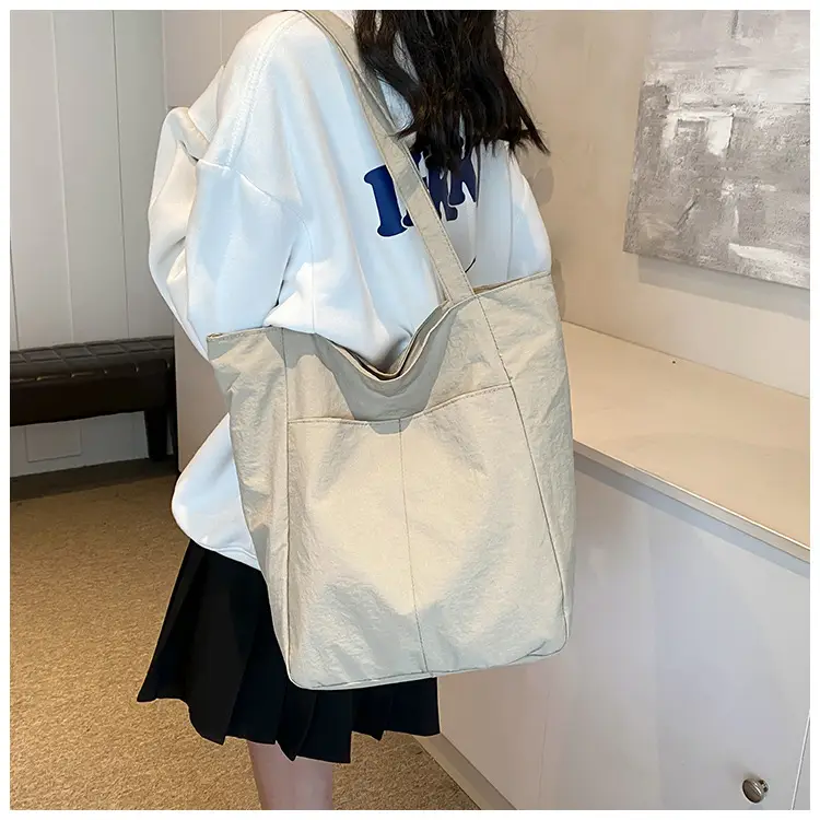 2024 Large Capacity Oxford Cloth Tote Bag Grey — feature 22