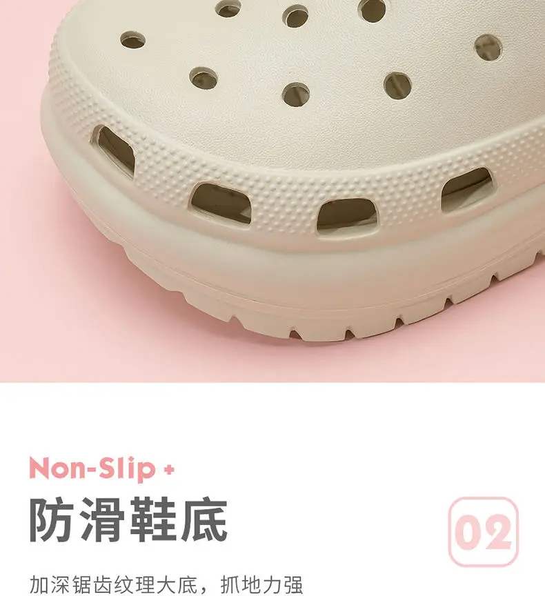 Women's White Croc Slippers with Heart Decor — feature 17