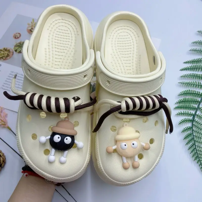 Women's White Croc Slippers with Heart Decor