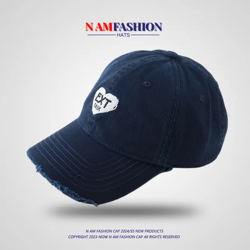 Men Women Navy Blue Retro Baseball Cap with Sunscreen - Image 11
