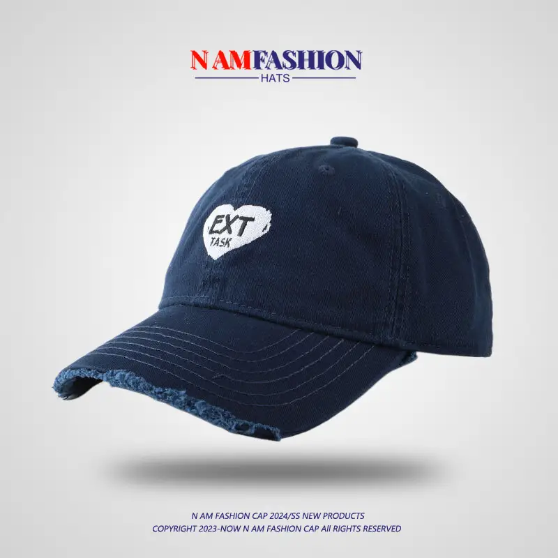Men Women Navy Blue Retro Baseball Cap with Sunscreen - Image 6