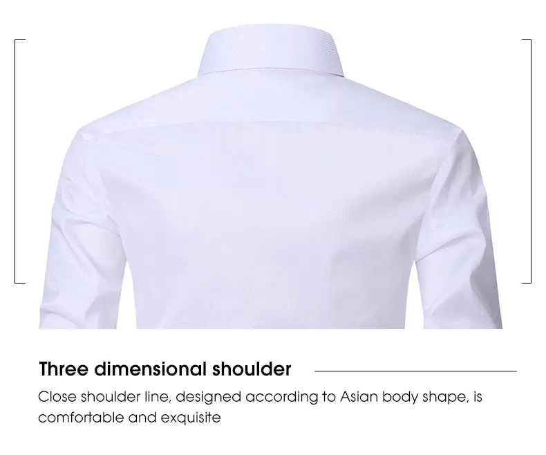 Men's Wrinkle-Resistant Summer Shirt Solid Color Long Sleeve — feature 23