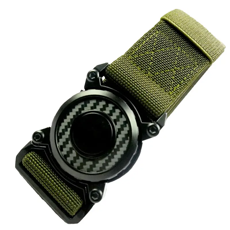 Men's Tactical Belt Buckle Quick Release Black Gold - Image 3