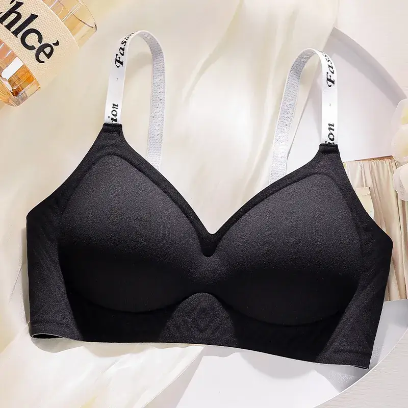 Summer Jelly Gel Underwear Women Solid Color No Steel Ring Letter Bra Comfortable New Sports Style - Image 4