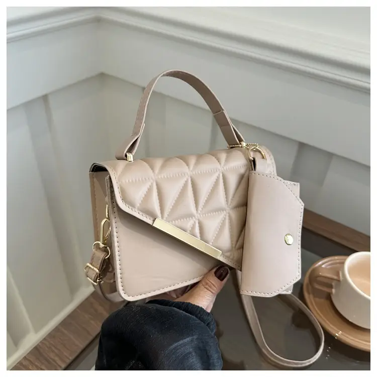 Women Rhomboid Shoulder Crossbody Bag Black 2024 - Image 5