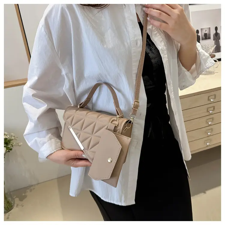 Women Rhomboid Shoulder Crossbody Bag Black 2024 — feature 19