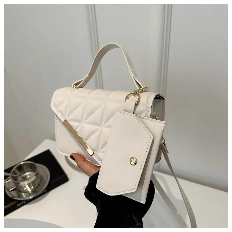 Women Rhomboid Shoulder Crossbody Bag Black 2024 - Image 2