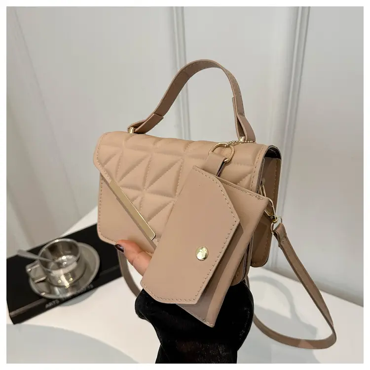 Women Rhomboid Shoulder Crossbody Bag Black 2024 - Image 3