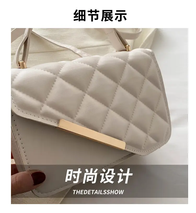 Women Rhombic Shoulder Bag Light Blue 2024 Spring — feature 4