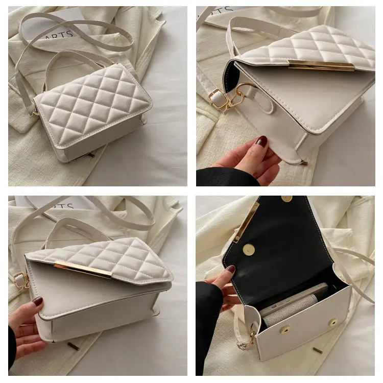 Women Rhombic Shoulder Bag Light Blue 2024 Spring — feature 8