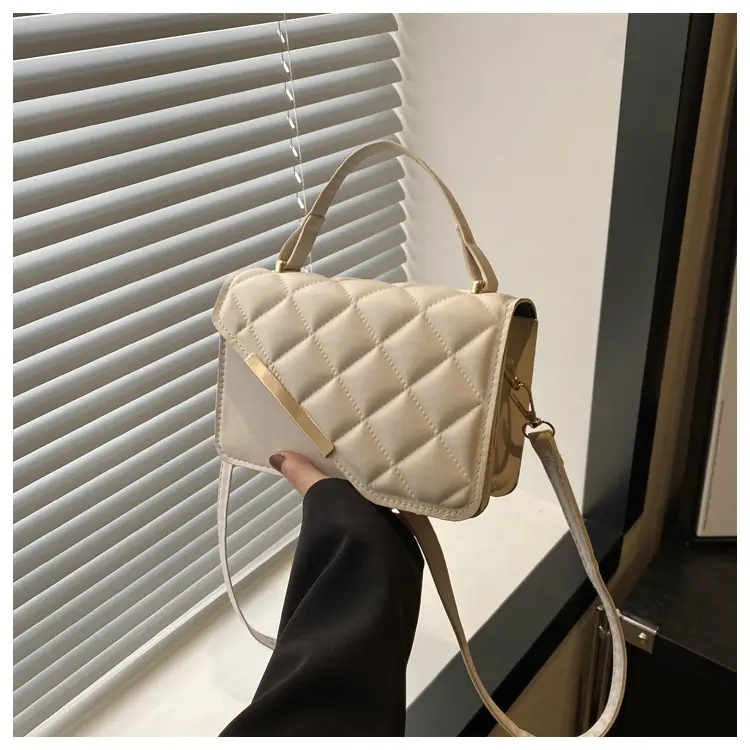 Women Rhombic Shoulder Bag Light Blue 2024 Spring - Image 2