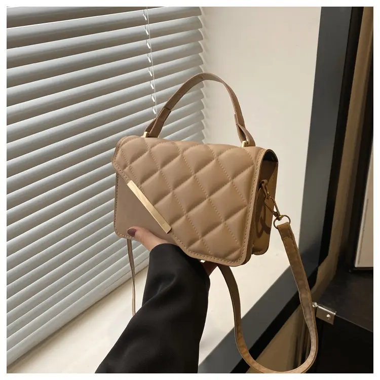 Women Rhombic Shoulder Bag Light Blue 2024 Spring - Image 5