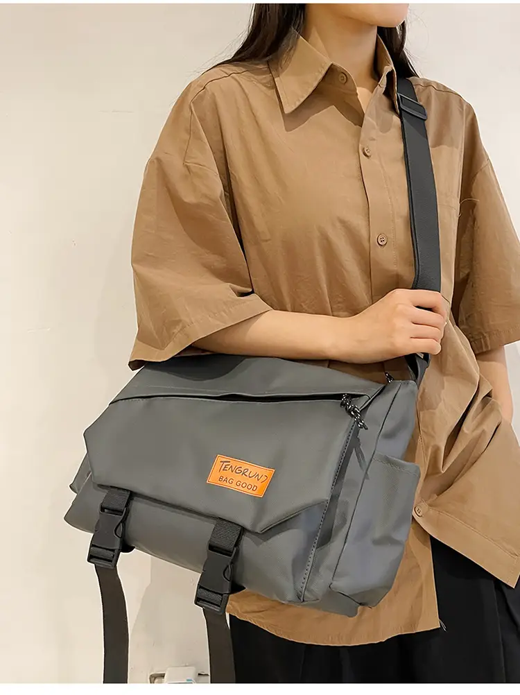 Men's Tan Crossbody Bag with Adjustable Strap — feature 13