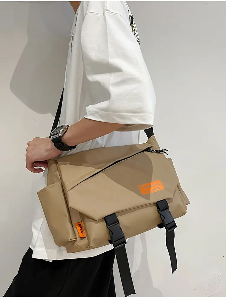 Men's Tan Crossbody Bag with Adjustable Strap — feature 18