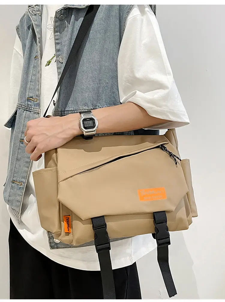 Men's Tan Crossbody Bag with Adjustable Strap — feature 20