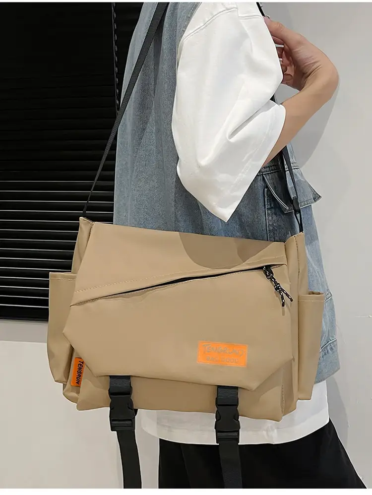 Men's Tan Crossbody Bag with Adjustable Strap — feature 21