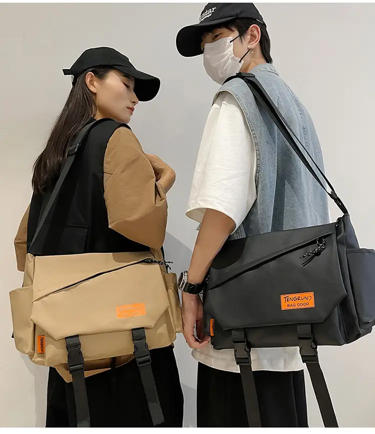 Men's Tan Crossbody Bag with Adjustable Strap — feature 24