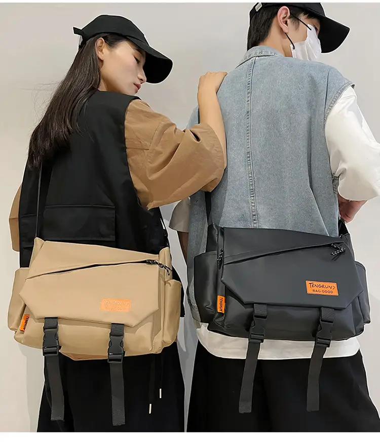 Men's Tan Crossbody Bag with Adjustable Strap — feature 27