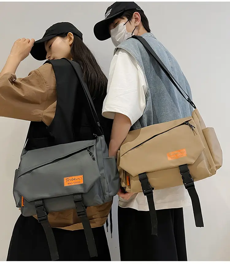 Men's Tan Crossbody Bag with Adjustable Strap — feature 29