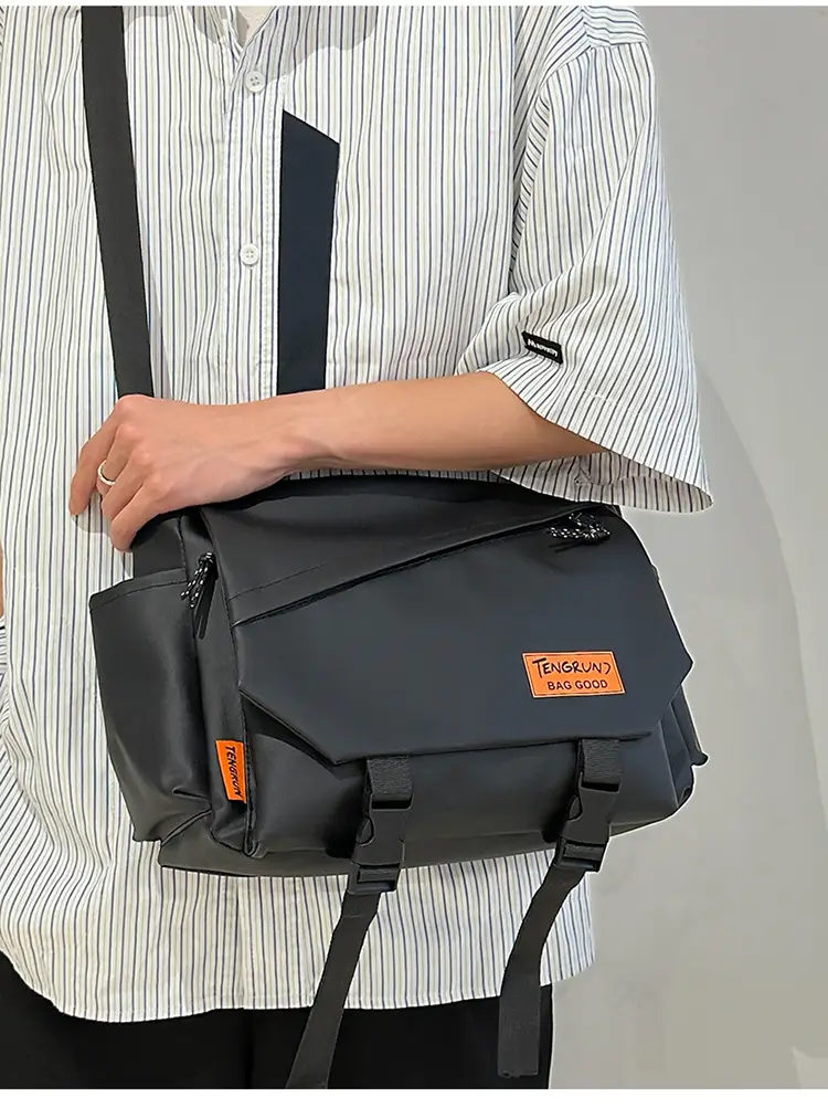 Men's Tan Crossbody Bag with Adjustable Strap — feature 31