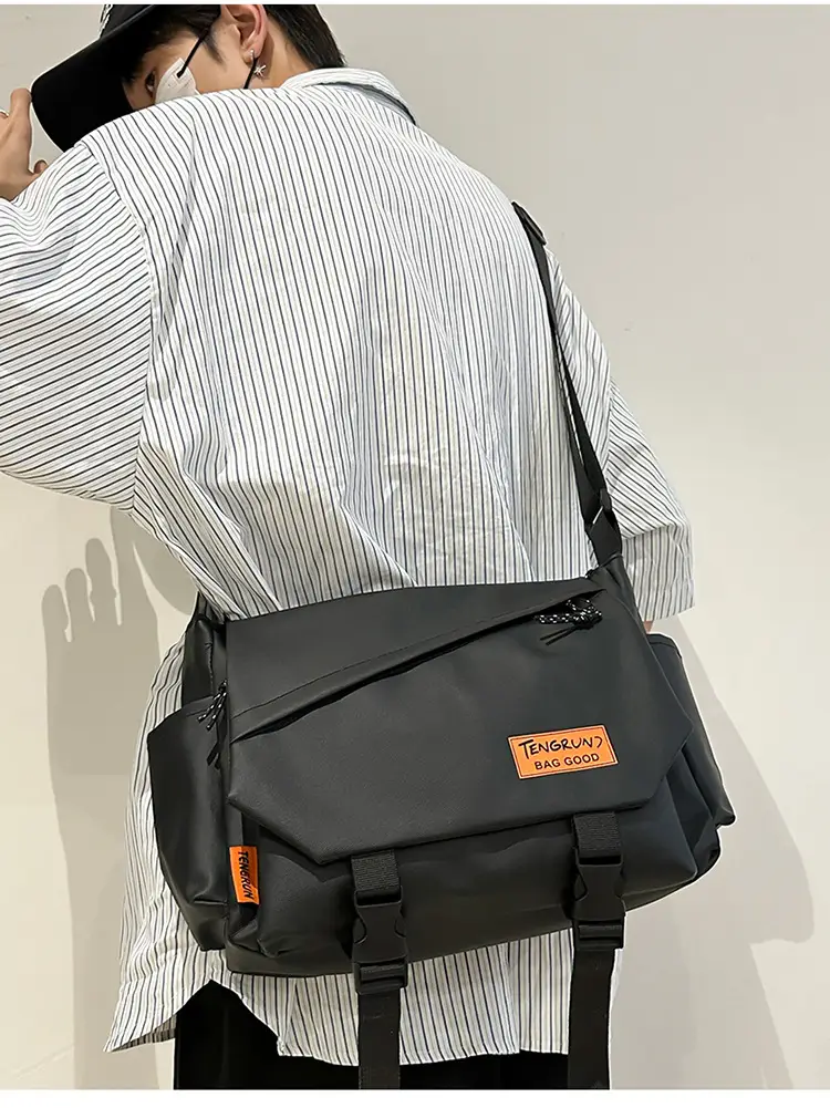 Men's Tan Crossbody Bag with Adjustable Strap — feature 32