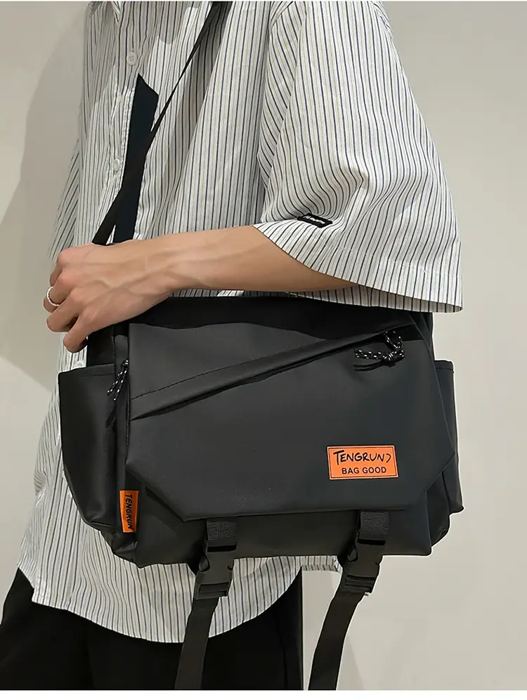 Men's Tan Crossbody Bag with Adjustable Strap — feature 34
