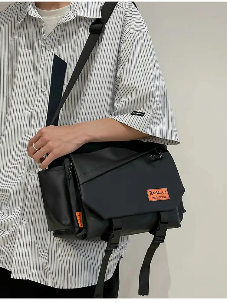 Men's Tan Crossbody Bag with Adjustable Strap — feature 35
